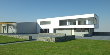 Vila Rajhrad — pohled ze zahrady